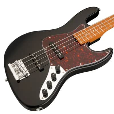 Sadowsky MetroExpress 21-Fret Vintage J/J Bass, Roasted Maple Fingerboard, 4-String - Solid Black High Polish image 1
