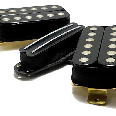 Phat Duo Hot HSH Pickup Set, Phat Screamer Bridge & Neck Humbucker + Duo Rail Strat Sized Humbucking Middle image 3