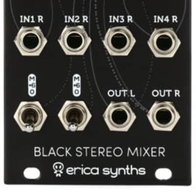 Erica Synths Black Stereo Mixer V3 Four Stereo Input Eurorack Mixer Module image 2