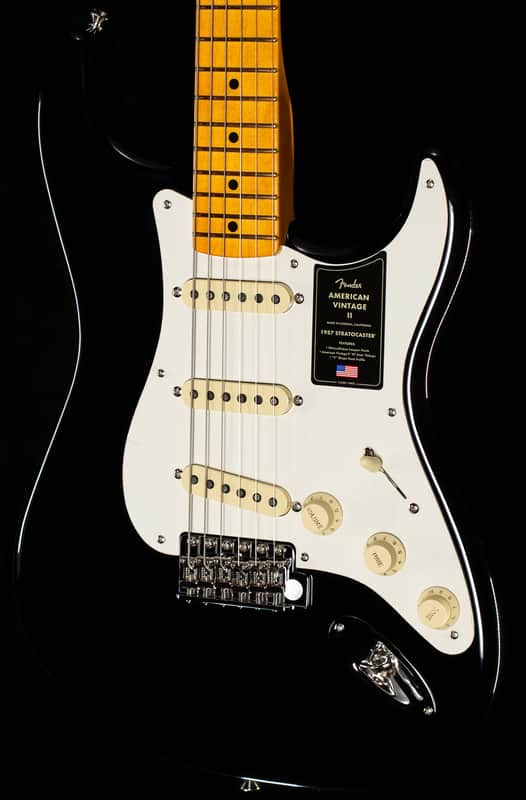 Fender American Vintage II 1957 Stratocaster Maple Fingerboard Black (570) image 1