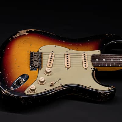 Fender Masterbuilt Jason Smith MICHAEL LANDAU 1968 Stratocaster - 3-tone Sunburst image 3