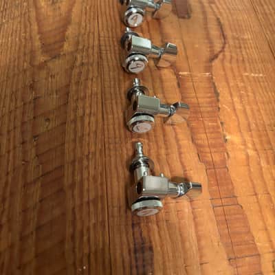 Fender Strat & Tele F logo Polished Chrome Locking Tuners 1997 image 1