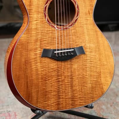 Taylor Custom Shop Master Grade Koa Grand Auditorium Acoustic/Electric Guitar with Hardshell Case - Used image 4