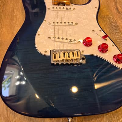 EART Corsair w/ DiMarzio Kotzen - Transparent Blue Burst image 3