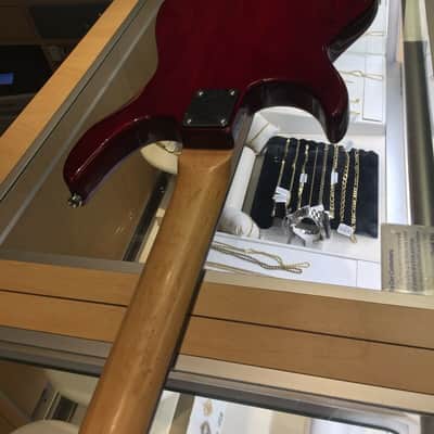Fullerton Electric 4 Stings Bass Guitar, Red & White image 3