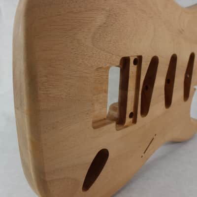 Unfinished Mahogany SSS guitar body - fits Fender Strat Stratocaster neck Floyd Rose J1116 image 5
