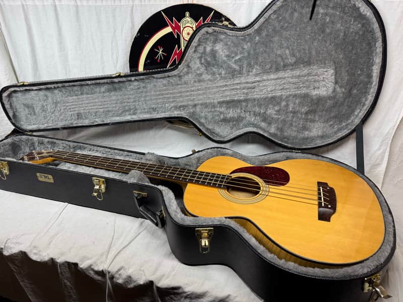 Sigma Guitars STB-ME Acoustic-Electric Bass with Case - MIK Made In Korea 1992 - Natural image 1