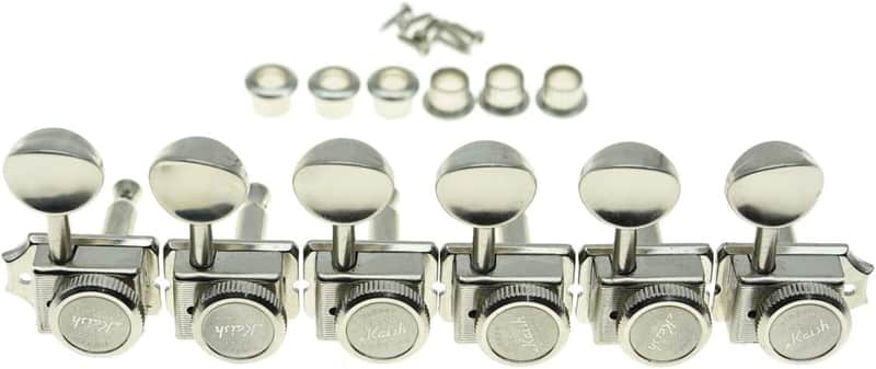 6 Inline Guitar Vintage Style Locking Tuners Guitar Tuning Keys Guitar Lock Machine Heads for Strat Tele Nickel image 1