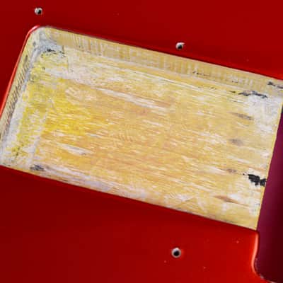 Vintage 1964 / 1965 Fender Stratocaster Project Body - Very Old Candy Apple Red Refinish - Pre-CBS SRV Strat Real Deal 1964 image 21