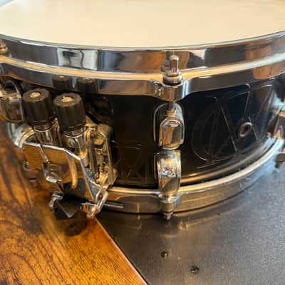Tama 5.5x14" Mike Portnoy Melody Master Signature Bubinga Snare Drum 2010s - Black with Engraving image 3