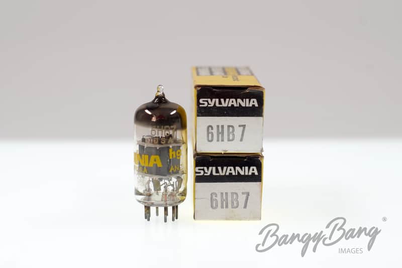 2 Vintage Sylvania 6HB7 Triode Pentode VHF Tuner TV Receiver Valve- BangyBang Tubes image 1