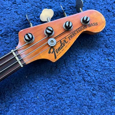 1974 Fender Precision Bass Sunburst Rosewood Board image 5