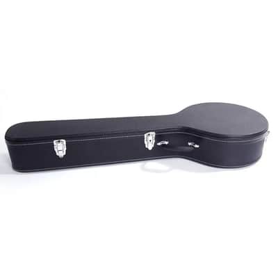 Hardshell High Quality Professional 5-String Banjos Black Leather Case  - Black image 1