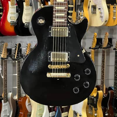 Gibson   Les Paul Studio Ebony Repaired Hea DS Tock image 1