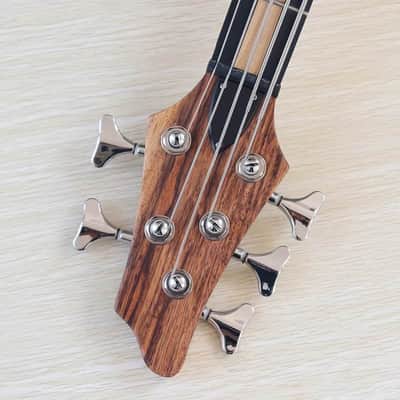Cusyom 5 String Electric Bass, Hickory Top Ash Body, Maple Neck Through, 24 Frets Fingerboard image 9