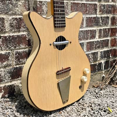 1965 Danelectro 5015 Convertible - Hollowbody Electric Acoustic Guitar - White image 2