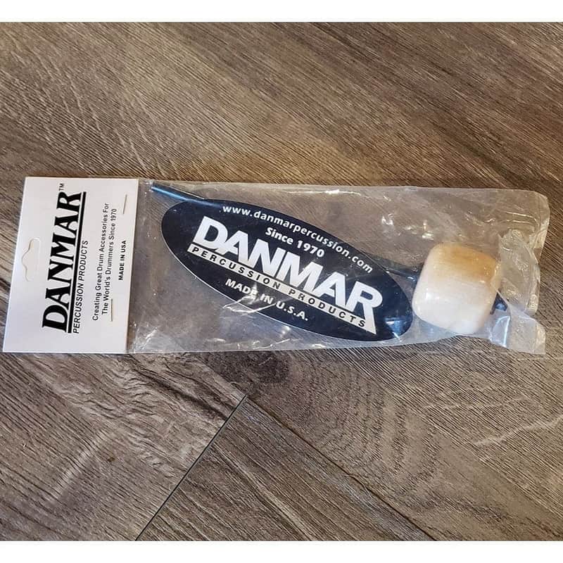 Danmar Clear Lacquer Hard Wood Bass Drum Beater, Black Shaft image 1