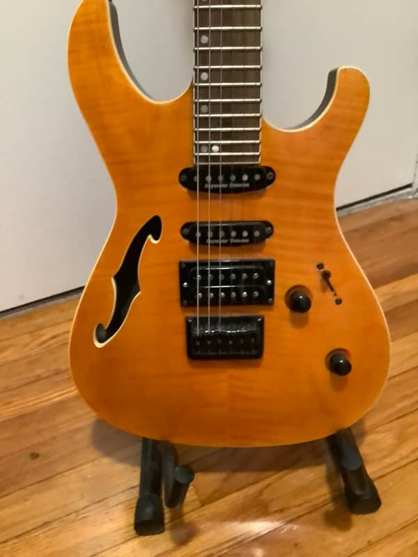 Teton TRS20NT 2013 Semi-Hollow Body Flamed Top Electric Guitar
