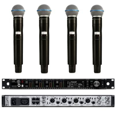 SHURE AXIENT Bundle AD4Q & AD2/B58 4 Channel Digital Rackmount Receiver & Mic Wireless System image 1