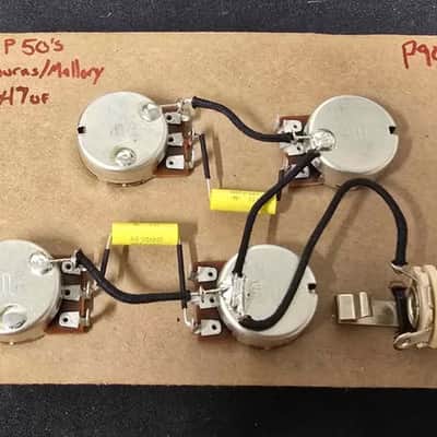 BareTone 50's LP P90 wiring harness (Mallory) image 2