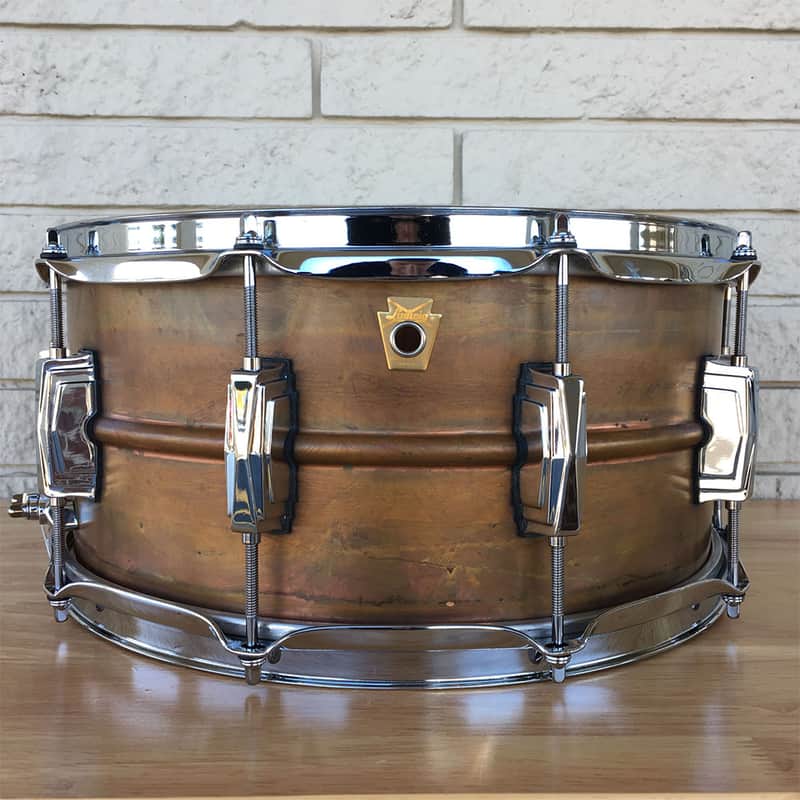 Ludwig LC663 Raw Copper Phonic 6.5x14" Snare Drum image 4