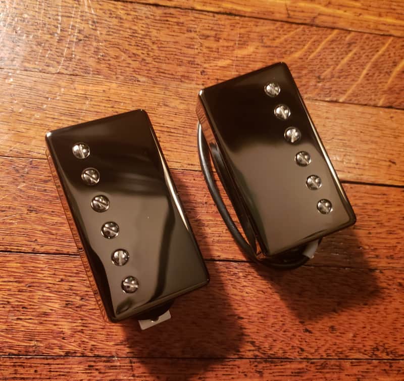 Gibson 57 Classic, Classic Plus Humbucker Set, Black Nickel/Chrome Pickups for Les Paul SG Explorer V image 1