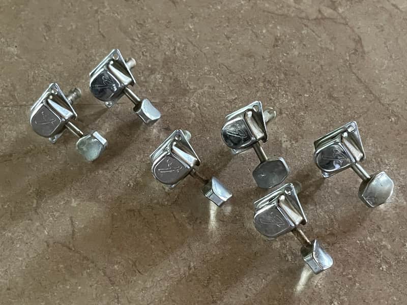 set 1966 - 76 Fender Stratocaster Telecaster guitar tuners tuning pegs image 1