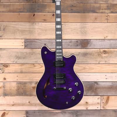 EVH SA-126 Special Semi-Hollow Guitar Transparent Purple w/ Case image 4