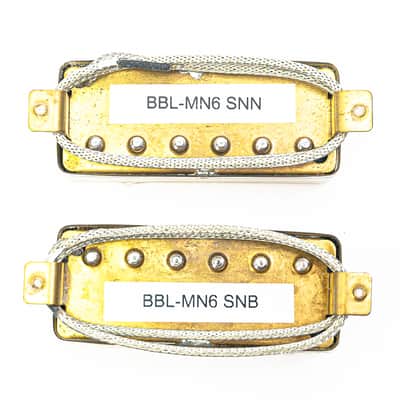 Mini Humbucker Pickup Set – Neck & Bridge – Satin Nickel (Korea-Made, New) image 6
