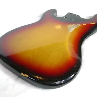 Vintage 1975 Fender P-P Precision Bass Double P-Bass Sunburst 4-Bolt Body mid-1970s image 10
