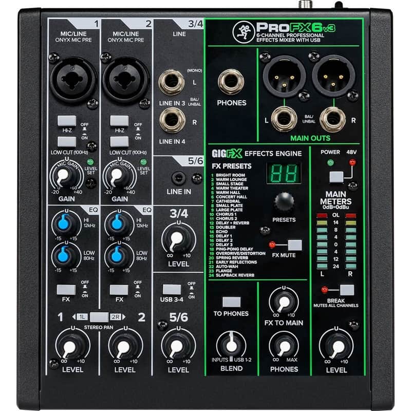 Mackie ProFX6v3 6-Channel Professional Effects Mixer with USB image 1
