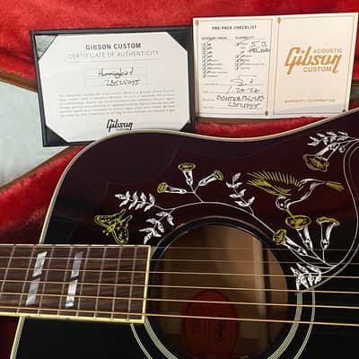 NEW! Gibson Acoustic Hummingbird Torch Acoustic-Electric Guitar - Ebony - 4.4 lbs - Authorized Dealer! G07196 image 14