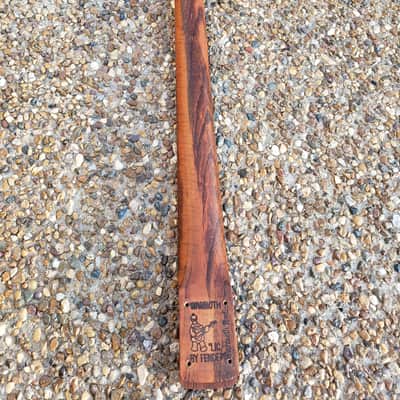 Warmoth Strat Neck, Partly Loaded, Rare Flamed Goncalo Alves, Stainless Frets, Floyd Rose Nut image 7