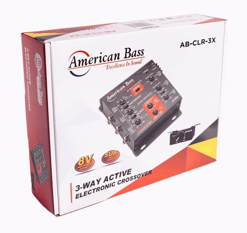 American Bass AB-CLR-3X 3 Way Active Crossover with Sub Level Control 8V Max Output image 1