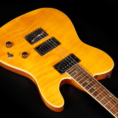 2023 Fender Special Edition Custom Telecaster FMT HH mit Indian Laurel Griffbrett - Amber | Set Neck Seymour Duncan Humbucker Coil-Tap Kluson Locking Tuner 2,41kg | Gigbag Bild 6