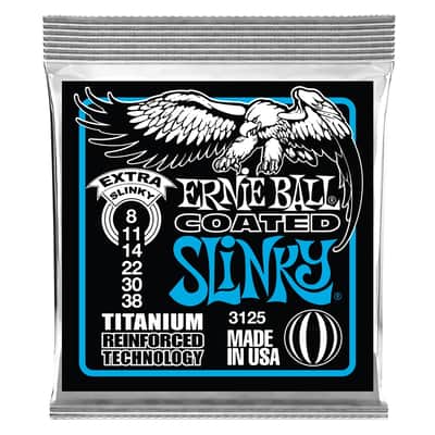 Ernie Ball 3125 RPS Coated Titanium Extra Slinky 8-38 image 2