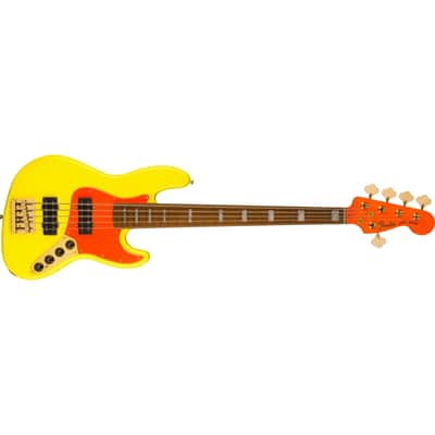 Fender MonoNeon Jazz Bass V MN Neon Yellow image 2