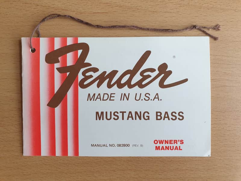 [Vintage] Fender Mustang Bass Owner's Manual 1978 (#2) image 1