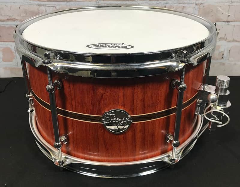 Doc Sweeney ( Danville Drumworks) 7x12 Padauk w/ Wheat Stripe image 1