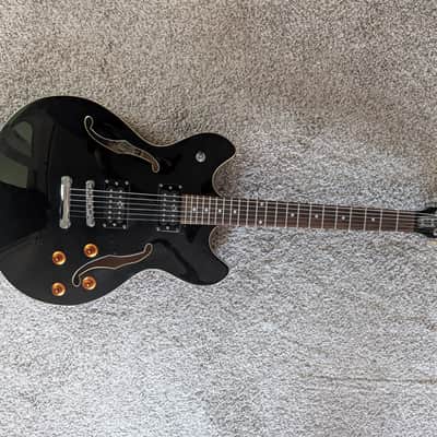 Oscar Schmidt OE30-BK Delta King Semi-Hollow 2010s - Black image 1