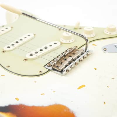 Fender Custom Shop 1960 Stratocaster Olympic White over 3 Color Sunburst Heavy Relic 2022 Bild 7
