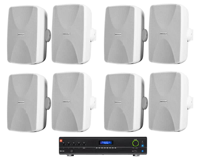 JBL VMA1240 Commercial/Restaurant Bluetooth Mixer/Amplifier+(8) Wall Speakers image 1