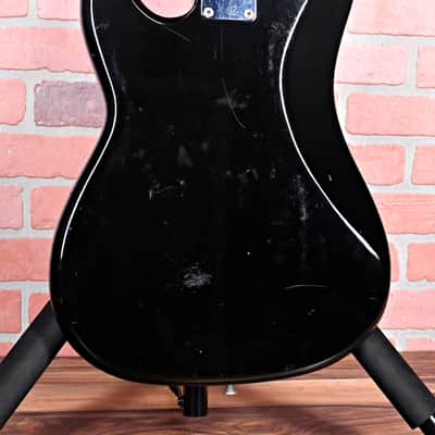 Fender Vintage 1984 Squire P-Bass 32" Medium Scale Made in Japan - Gloss Ebony with Molded Fender Hardshell Case image 16