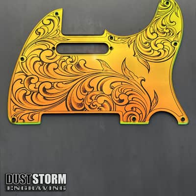 Telecaster 8 Hole Pickguard Acrylic Iridescent Gold Mirror Guitar Scratch Plate for Fender American/Mexican Standard Tele Cut for Modern Style Parts image 8