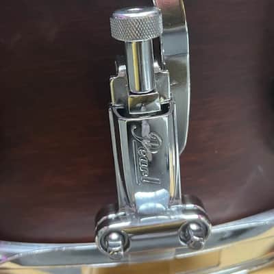 Pearl Export Lacquer 14x5.5 Snare Drum - Satin Brown image 10