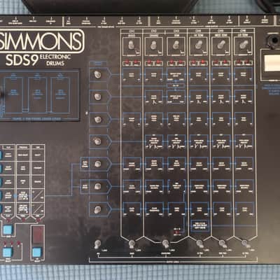 Vintage 1980s Simmons Electronics Drum Set 2 Modules SDS9 6-Channel Drum Synthesizer 1 Brain Works 1 Brain For Spare Parts + 2 Octagon Pads Lots Of Spare Parts 3 Extra Rom Chip Snare Rim A & B EPROM image 3
