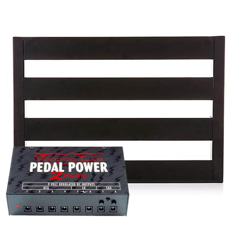 Pedaltrain Classic JR Pedalboard 4 Rails 18x12.5 w/Soft Case Bundle w/ Voodoo Lab Pedal Power 2 PLUS Power image 1