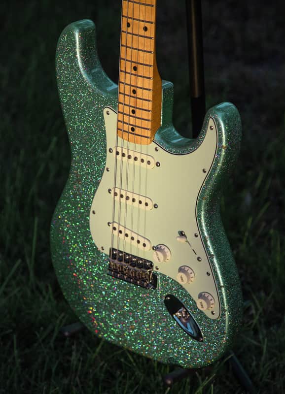 Fender - RLR Partscaster Stratocaster -  Aged Irish Mist Halo-Flake Sparkle  - Robert Cray Pickups image 1