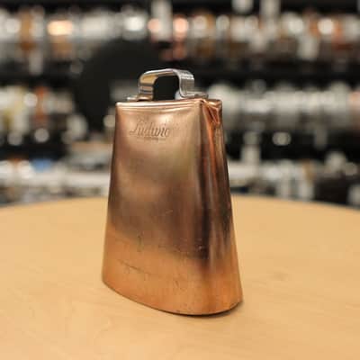 Vintage Ludwig Gold Tone Script Logo 5" Cowbell image 3