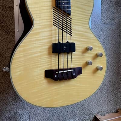 1997 Washburn AB-30 Acoustic/Electric Bass in natural with OHSC. image 1